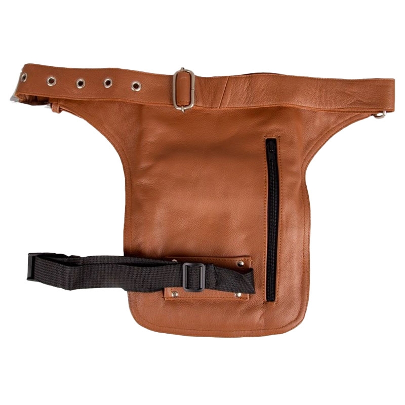 Kapsa stehenní Black Heart W-TEC Devil Skull Brown Leather hnědá