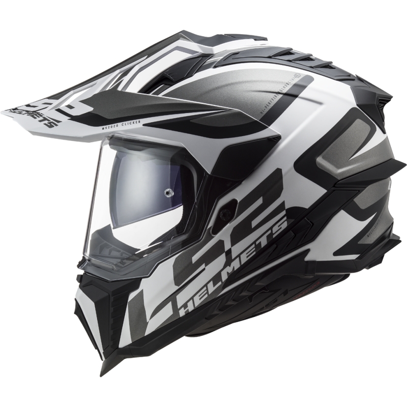 LS2 MX701 Explorer Alter enduro bukósisak matt fekete-fehér