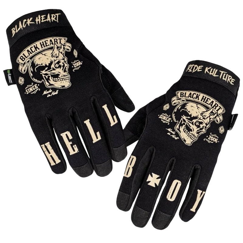 Black Heart W-TEC Rioter chopper kesztyű fekete