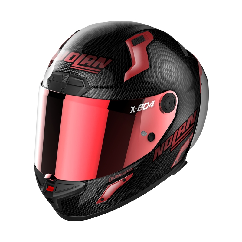 Nolan X-804 RS Ultra Carbon Iridium Edition zárt bukósisak fekete-piros