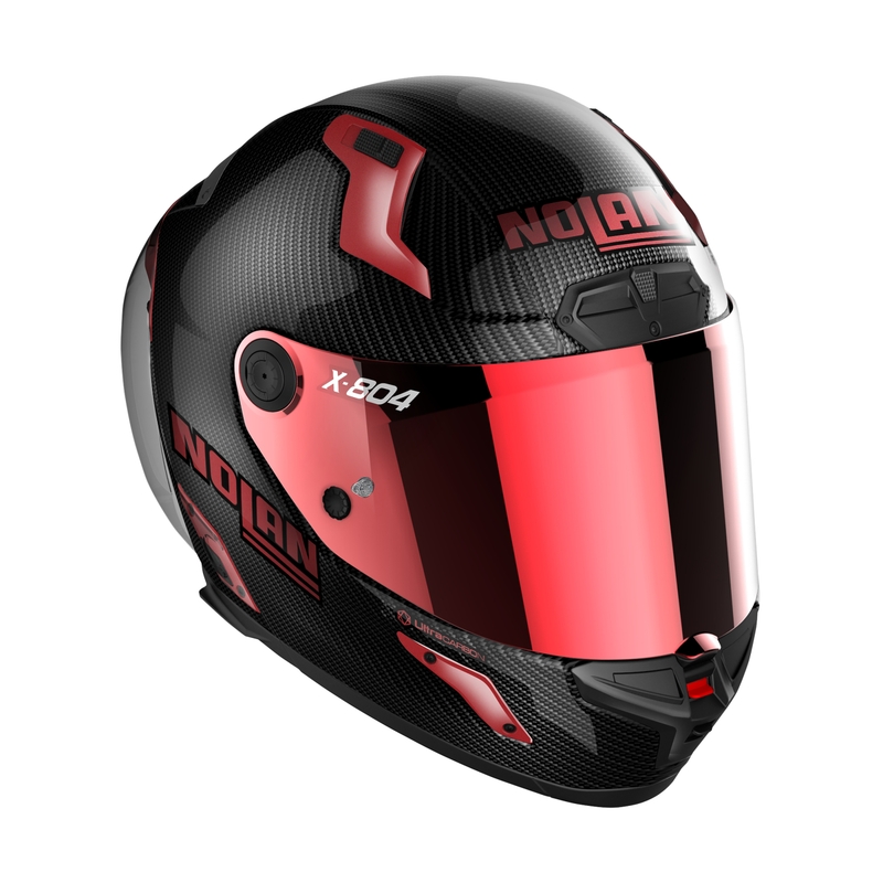 Nolan X-804 RS Ultra Carbon Iridium Edition zárt bukósisak fekete-piros