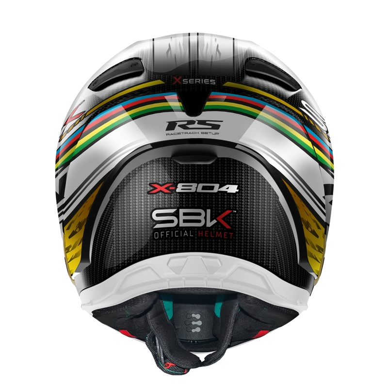 Nolan X-804 RS Ultra Carbon SBK zárt bukósisak fekete-piros-arany
