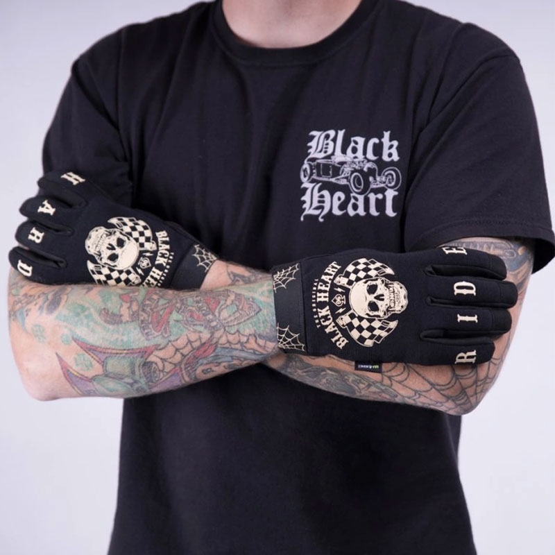 Black Heart W-TEC Starter choppper kesztyű fekete