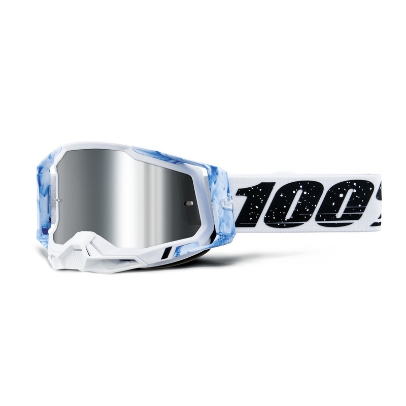 100% RACECRAFT Mixos motokrossz szemüveg ezüst plexi
