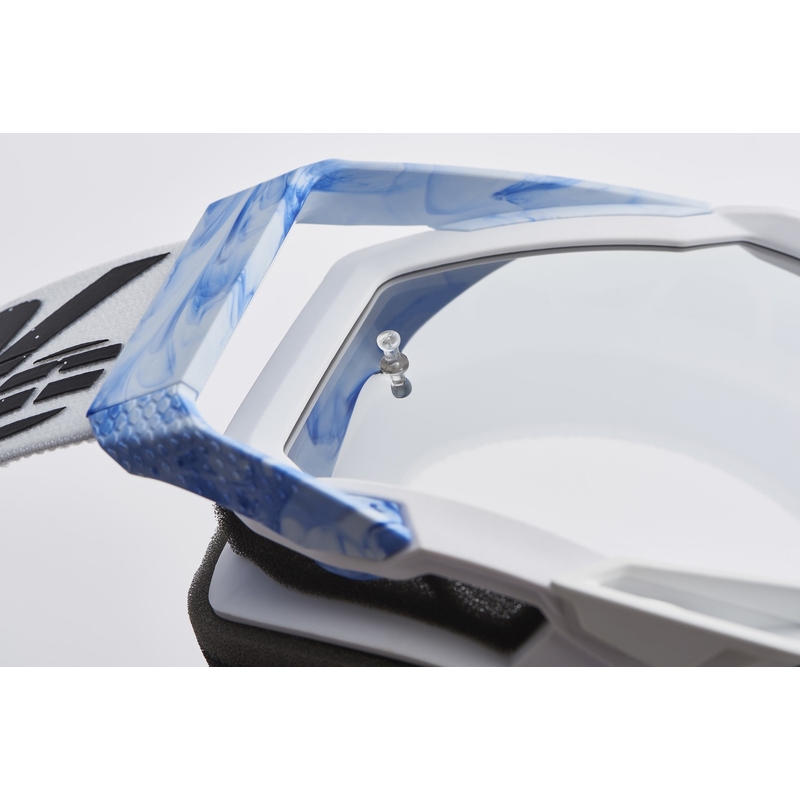 100% RACECRAFT Mixos motokrossz szemüveg ezüst plexi