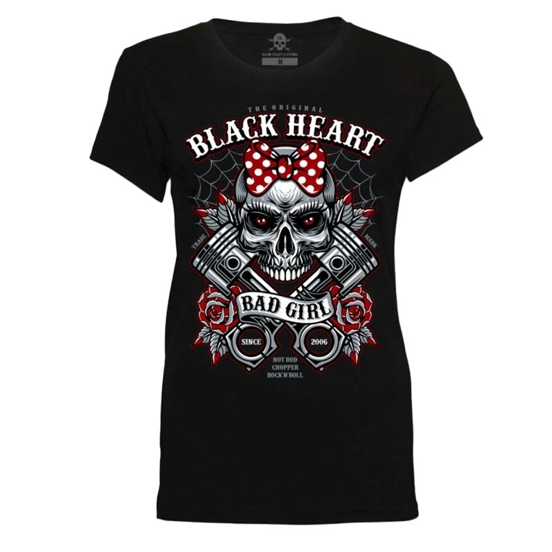 Black Heart Bell Piston női póló fekete