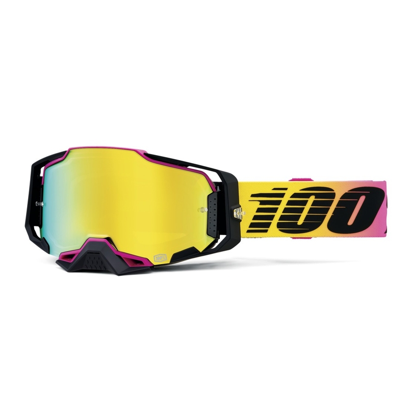 100% ARMEGA 91 motokrossz szemüveg arany plexi