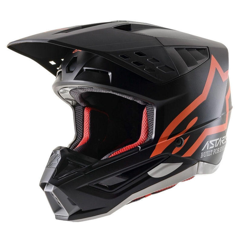 Alpinestars S-M5 Compass motokrossz sisak fekete-fluo narancssárga