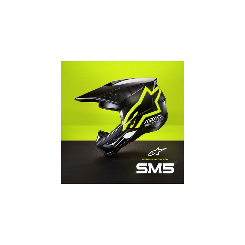 Alpinestars S-M5 Compass motokrossz sisak fekete-fluo sárga