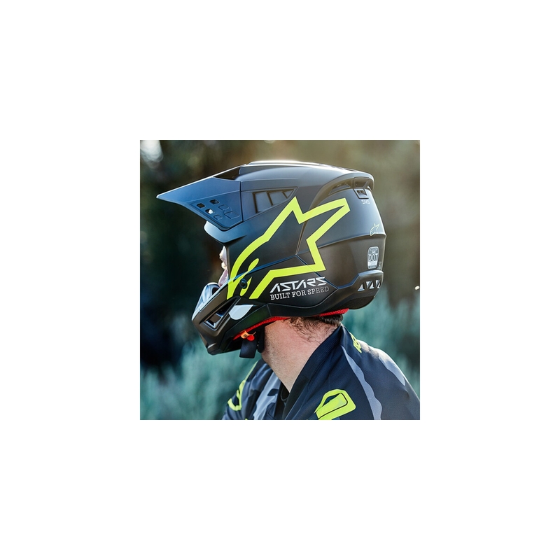 Alpinestars S-M5 Compass motokrossz sisak fekete-fluo sárga