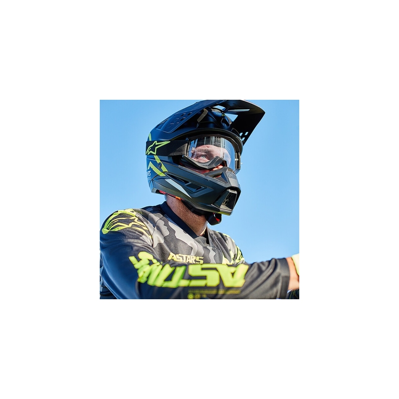 Alpinestars S-M5 Compass motokrossz sisak fekete-fluo sárga