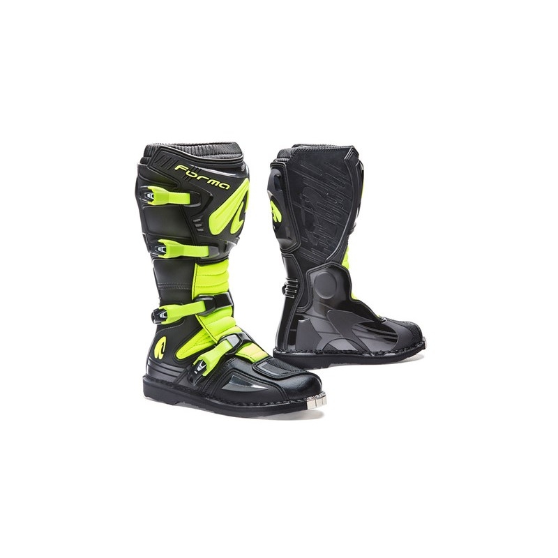 Motorkerékpár cipő Forma Terrain EVO fekete-fluo sárga