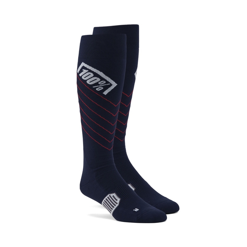 100% USA HI Side MX térdzokni - kék