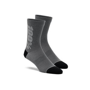 Ponožky 100% - USA  Rythym Merino Wool černo-šedé
