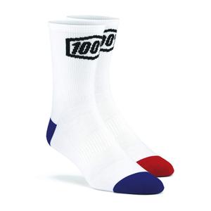 Ponožky 100%-USA Terrain MTB bílé