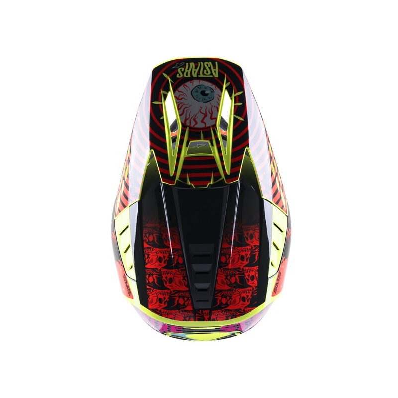 Alpinestars S-M5 Solar Flare motokrossz bukósisak fluo sárga-fluo piros-fekete