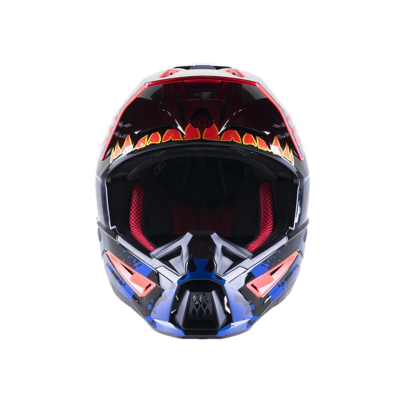 Alpinestars S-M5 Solar Flare motokrossz bukósisak fekete-kék-fluo piros-fluo sárga kiárusítás