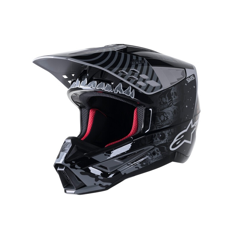 Alpinestars S-M5 Solar Flare motokrossz bukósisak fekete-szürke kiárusítás