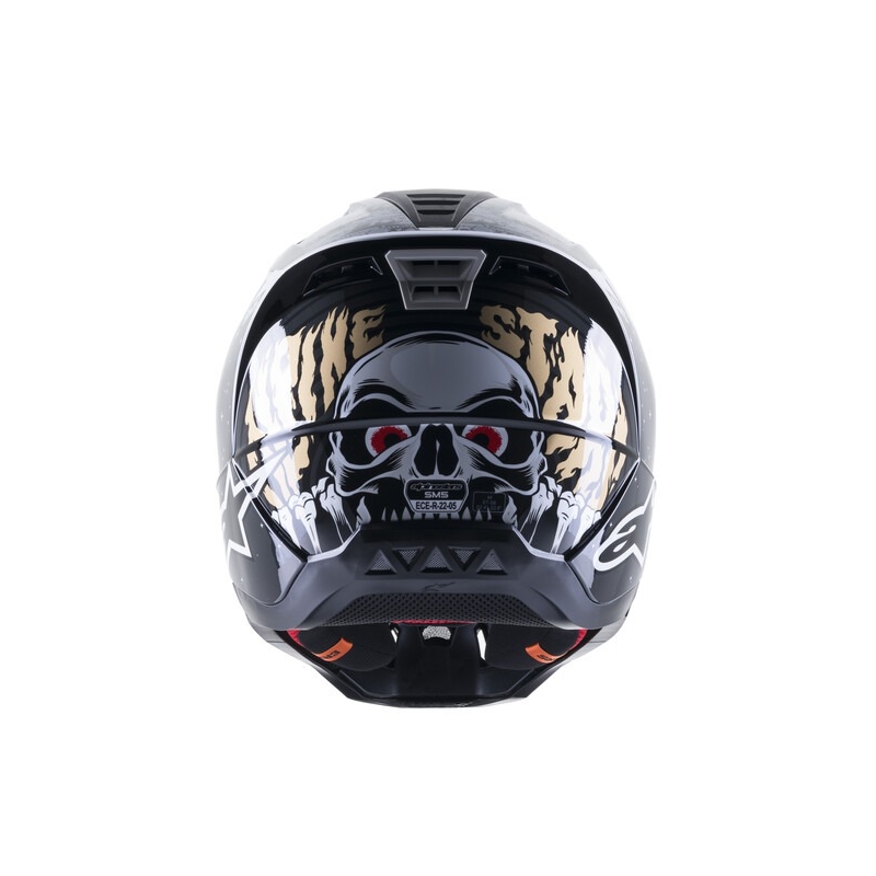 Alpinestars S-M5 Solar Flare motokrossz bukósisak fekete-szürke kiárusítás