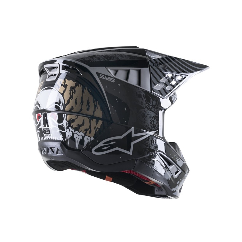 Alpinestars S-M5 Solar Flare motokrossz bukósisak fekete-szürke kiárusítás