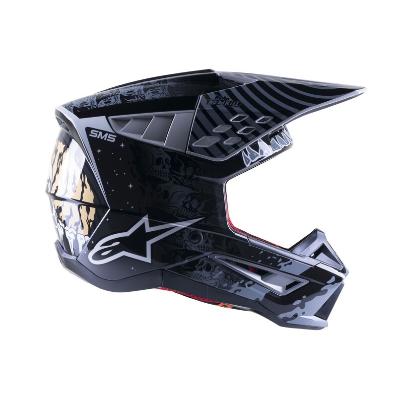 Alpinestars S-M5 Solar Flare motokrossz bukósisak fekete-szürke kiárusítás