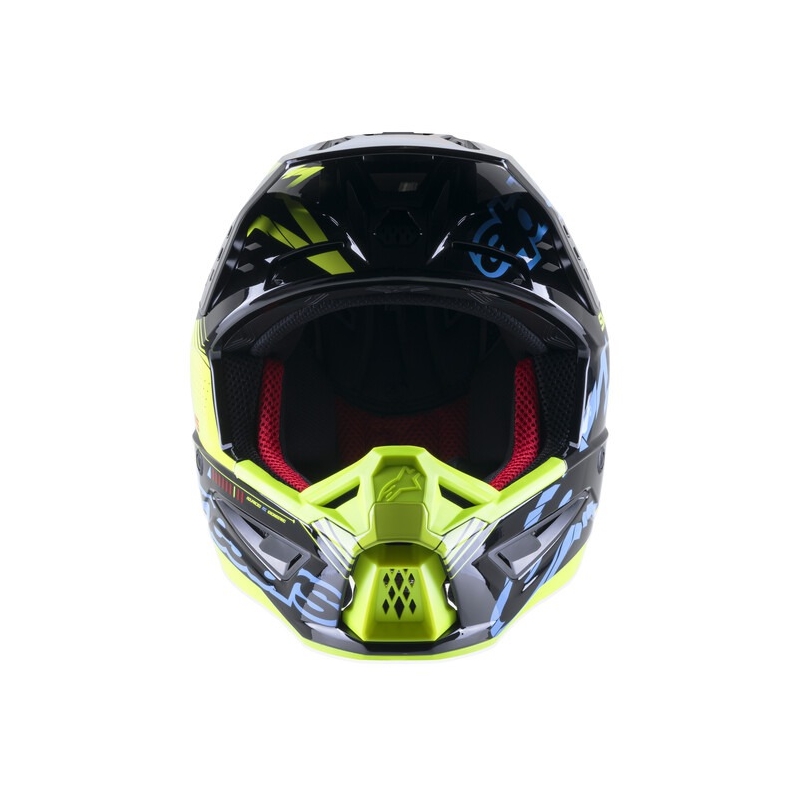 Alpinestars S-M5 Action motokrossz bukósisak fluo sárga-fekete-kék-sötétpiros