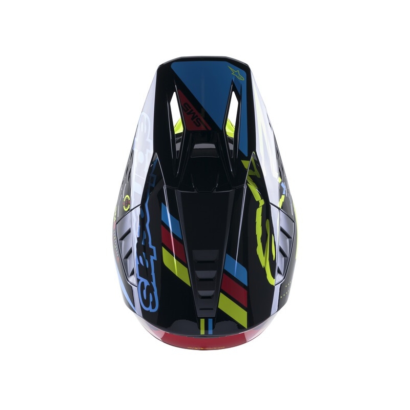 Alpinestars S-M5 Action motokrossz bukósisak fluo sárga-fekete-kék-sötétpiros