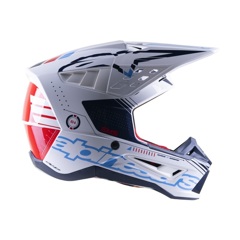 Alpinestars S-M5 Action motokrossz bukósisak fehér-kék-fekete-sötétpiros
