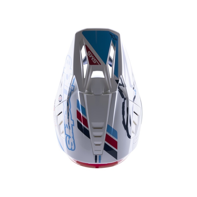 Alpinestars S-M5 Action motokrossz bukósisak fehér-kék-fekete-sötétpiros