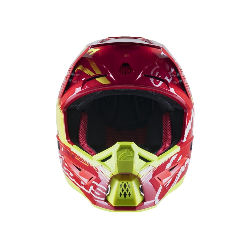 Alpinestars S-M5 Action motokrossz bukósisak piros-fluo sárga-fehér-kék
