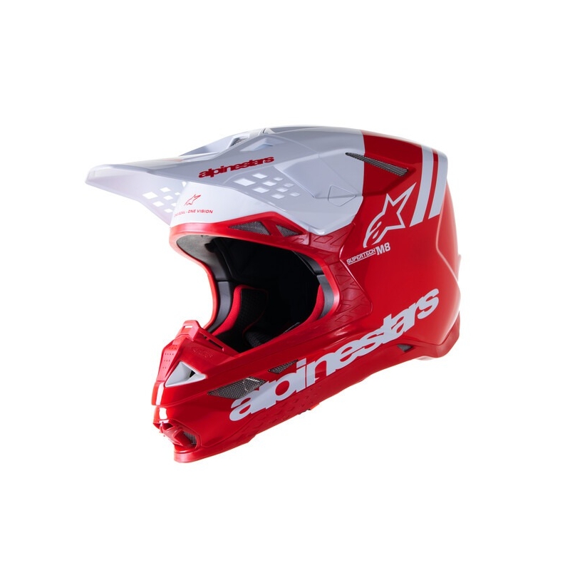 Alpinestars Supertech S-M8 Radium 2 motokrossz bukósisak piros-fehér