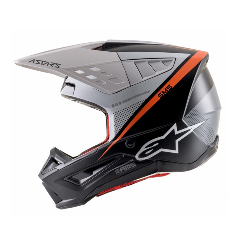 Alpinestars S-M5 Rayon motokrossz bukósisak fekete-fehér-fluo narancssárga matt