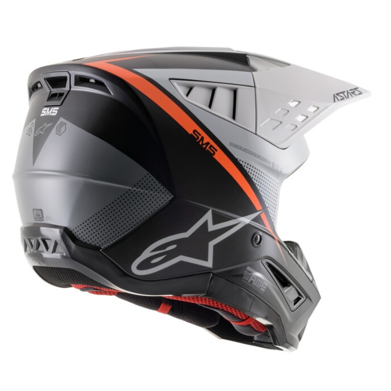 Alpinestars S-M5 Rayon motokrossz bukósisak fekete-fehér-fluo narancssárga matt