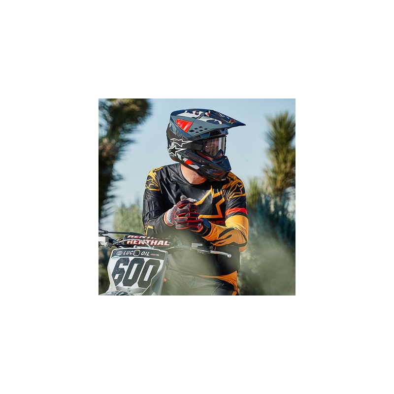 Alpinestars S-M5 Rover motokrossz sisak antracit-fluo piros-szürke terepmintás