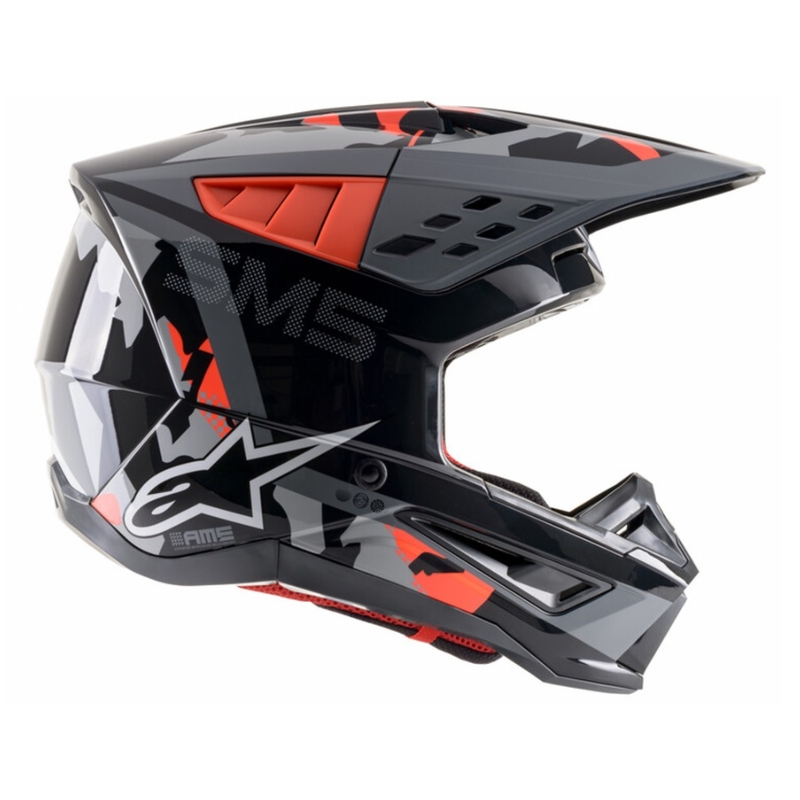 Alpinestars S-M5 Rover motokrossz sisak antracit-fluo piros-szürke terepmintás