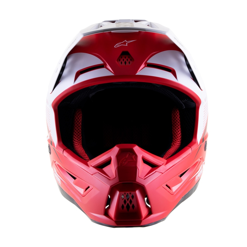 Alpinestars S-M5 Rayon motocross bukósisak matt piros-fehér-fekete