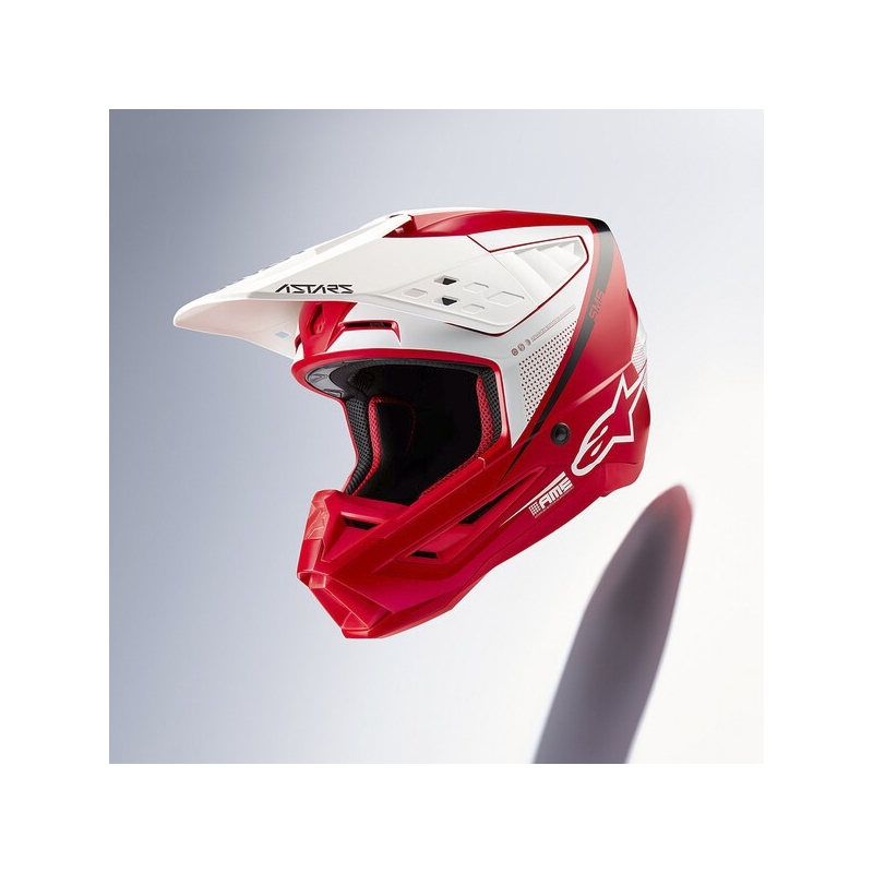 Alpinestars S-M5 Rayon motocross bukósisak matt piros-fehér-fekete
