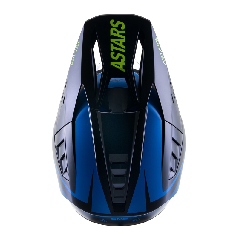 Motokrosová helma Alpinestars S-M5 Rayon modro-fluo žluto-bílo-černá matná