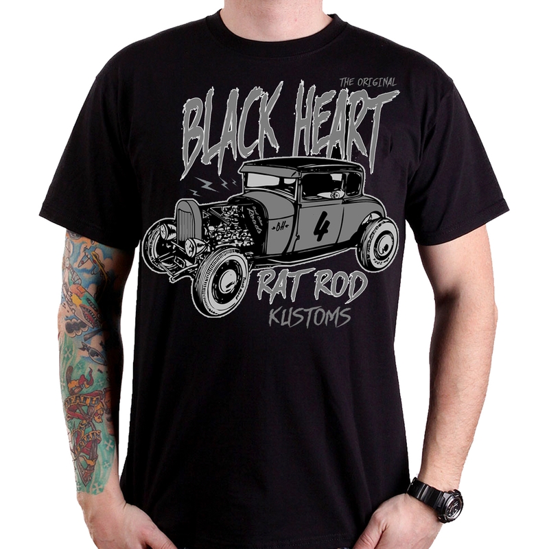 Férfi póló Black Heart Rat Rod Kustom akció kiárusítás