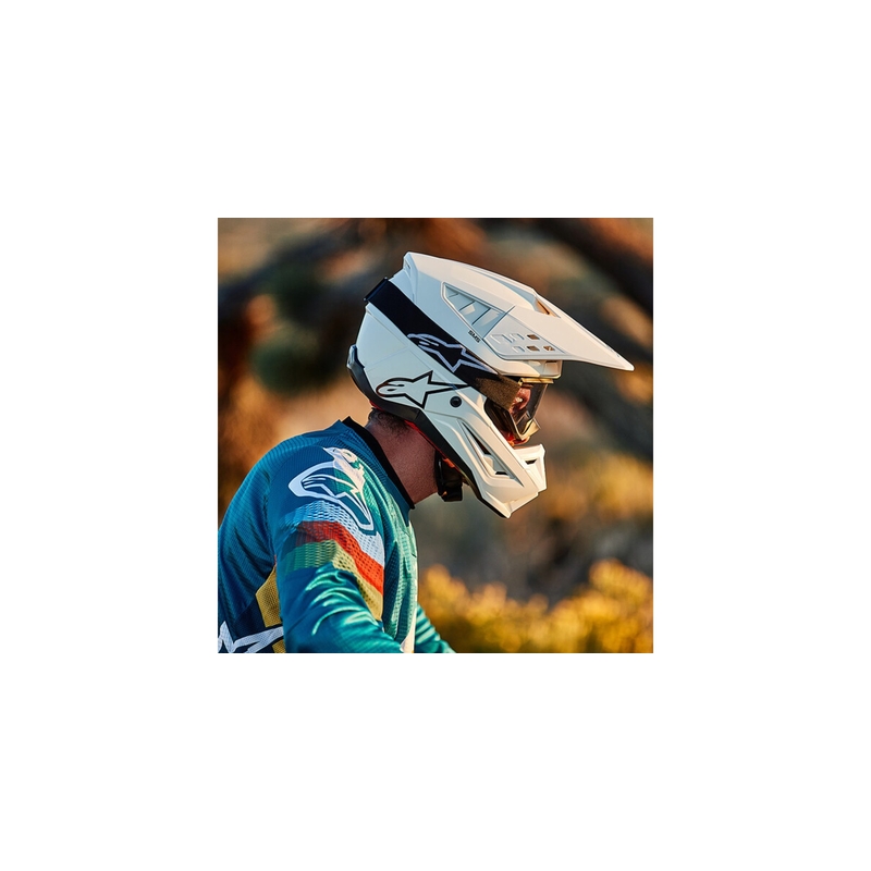 Alpinestars S-M5 Solid motocrossz bukósisak  fényes fehér