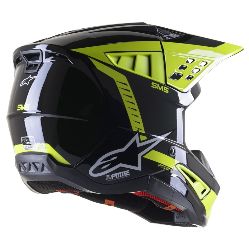Alpinestars S-M5 Beam motokrossz sisak fényes fekete-antracit-fluo sárga