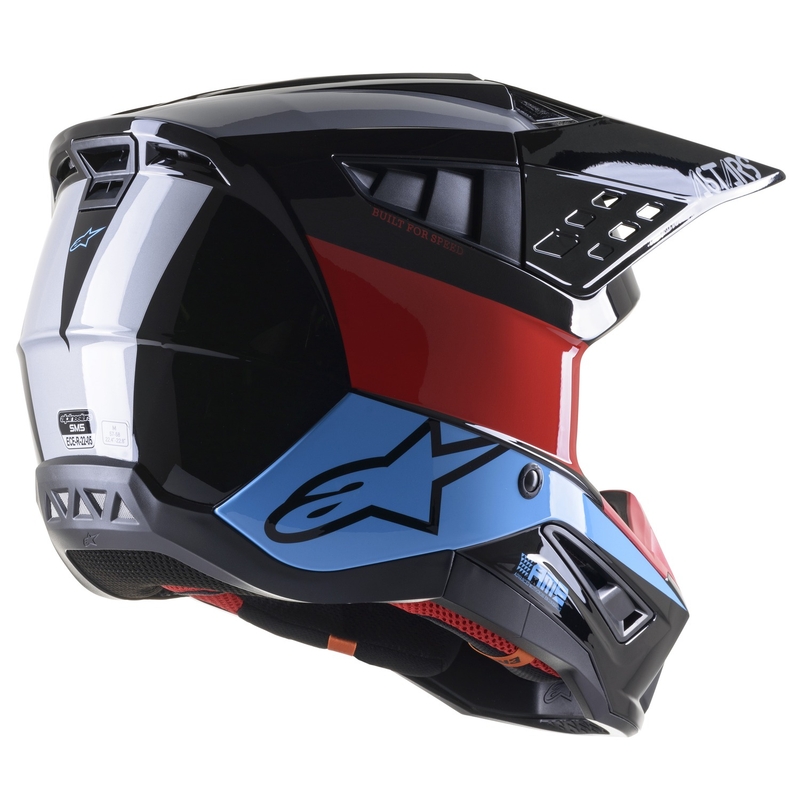 Alpinestars S-M5 Bond Motocross bukósisak fényes fekete-piros-szürke