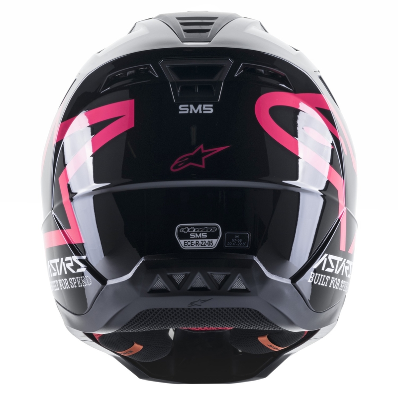 Alpinestars S-M5 Compass motokrossz bukósisak fekete-rózsaszín