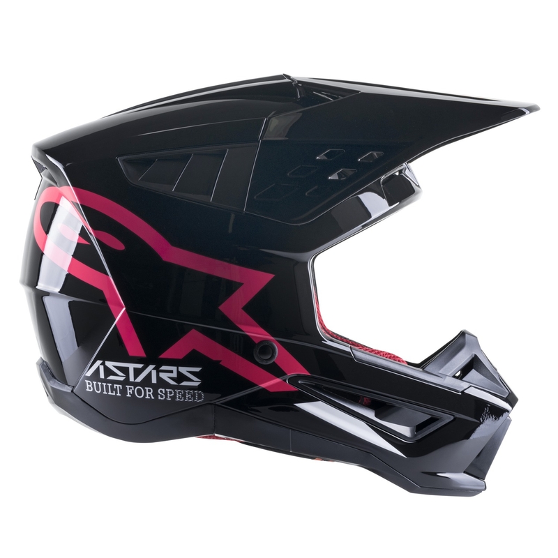Alpinestars S-M5 Compass motokrossz bukósisak fekete-rózsaszín