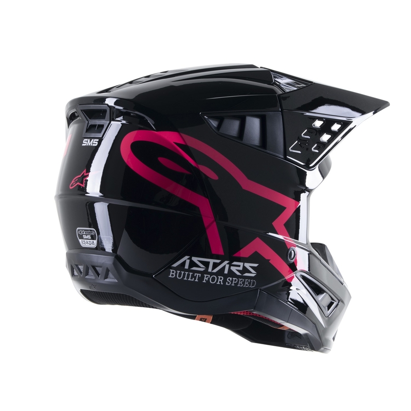 Alpinestars S-M5 Compass motokrossz bukósisak fekete-rózsaszín