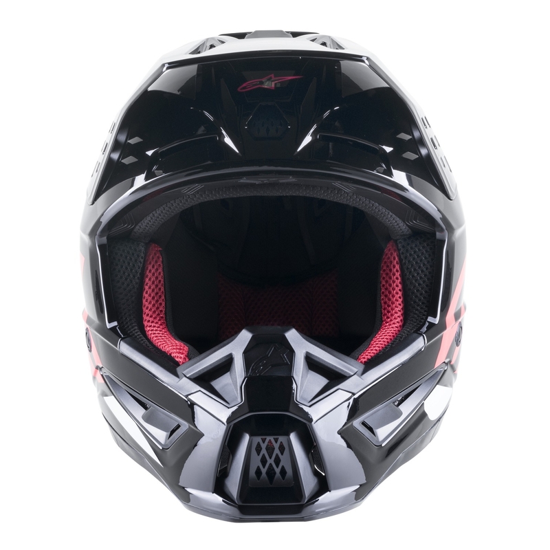 Alpinestars S-M5 Compass motokrossz bukósisak fekete-rózsaszín