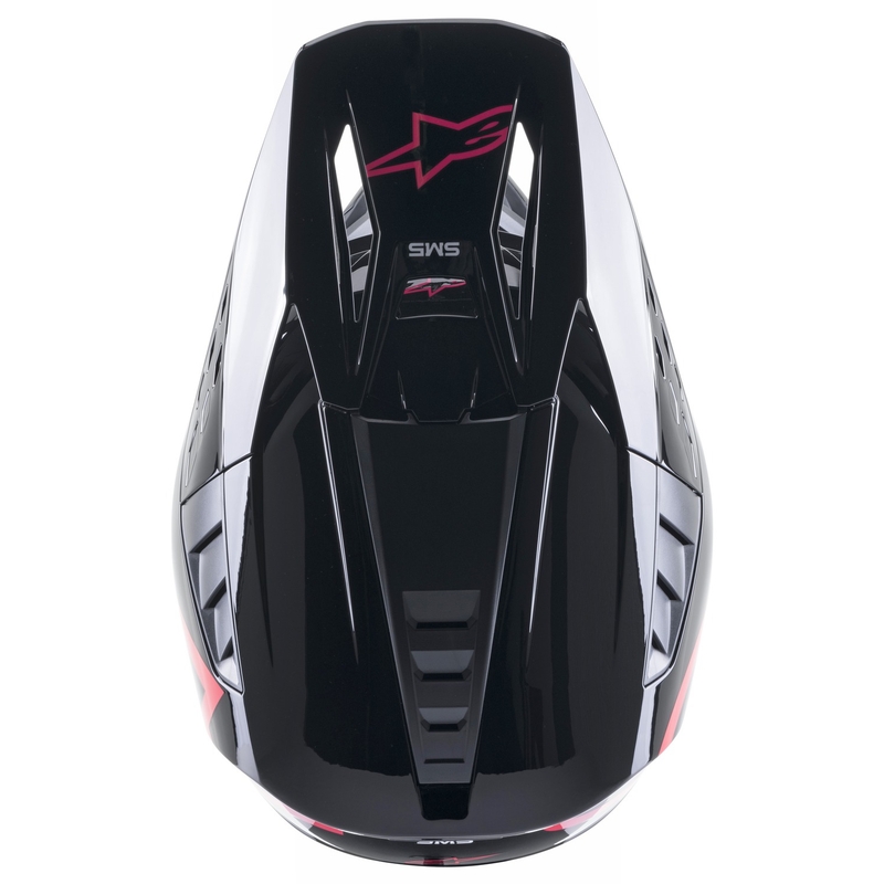 Alpinestars S-M5 Compass motokrossz bukósisak fekete-rózsaszín