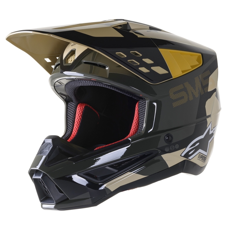 Alpinestars S-M5 Rover fényes motokrossz sisak homokos-mandarin