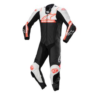 Alpinestars Missile 2 Ward motoros bőrkombi fekete-fehér-fluo piros
