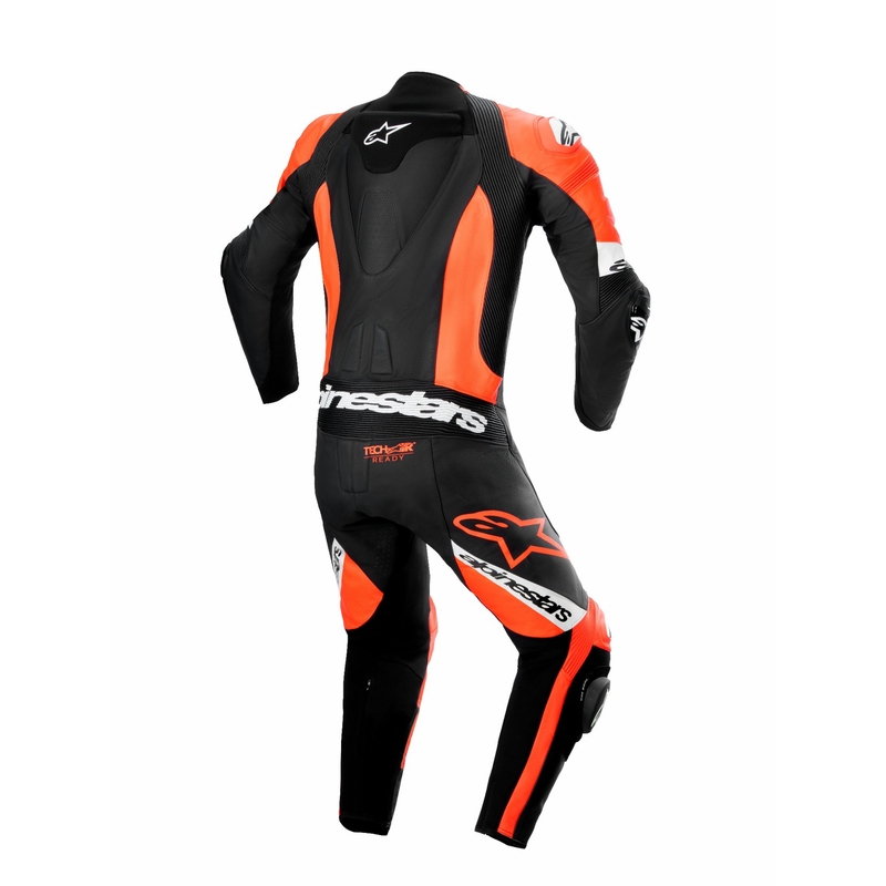 Alpinestars Missile 2 Ward motoros bőrkombi fekete-fluo piros-fehér